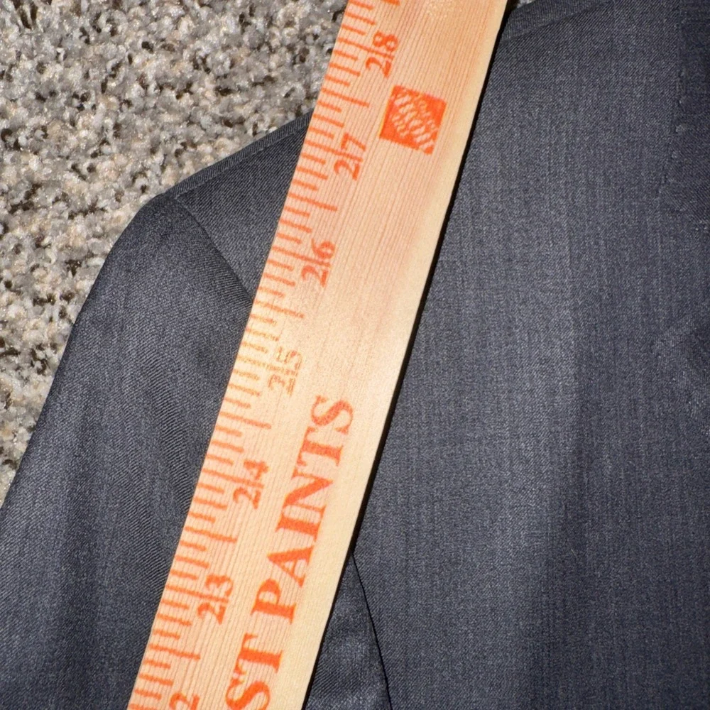 Saks Fifth Avenue Ermenegildo Zegna Suit 44L 38W Mens Slim Fit Black Wool Silk
